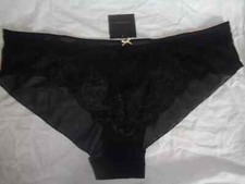 Image of ANN SUMMERS BLACK SHORTS SEXY LACE SIZE 24 NEW WITH TAG
