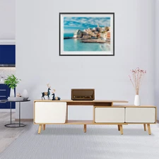 TV Stand Entertainment Media Center 47.2-78.7in Scalable w/Storage Cabinets USA