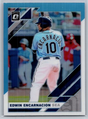 2019 panini donruss optic baseball edwin encarnacion blue white prizm #189