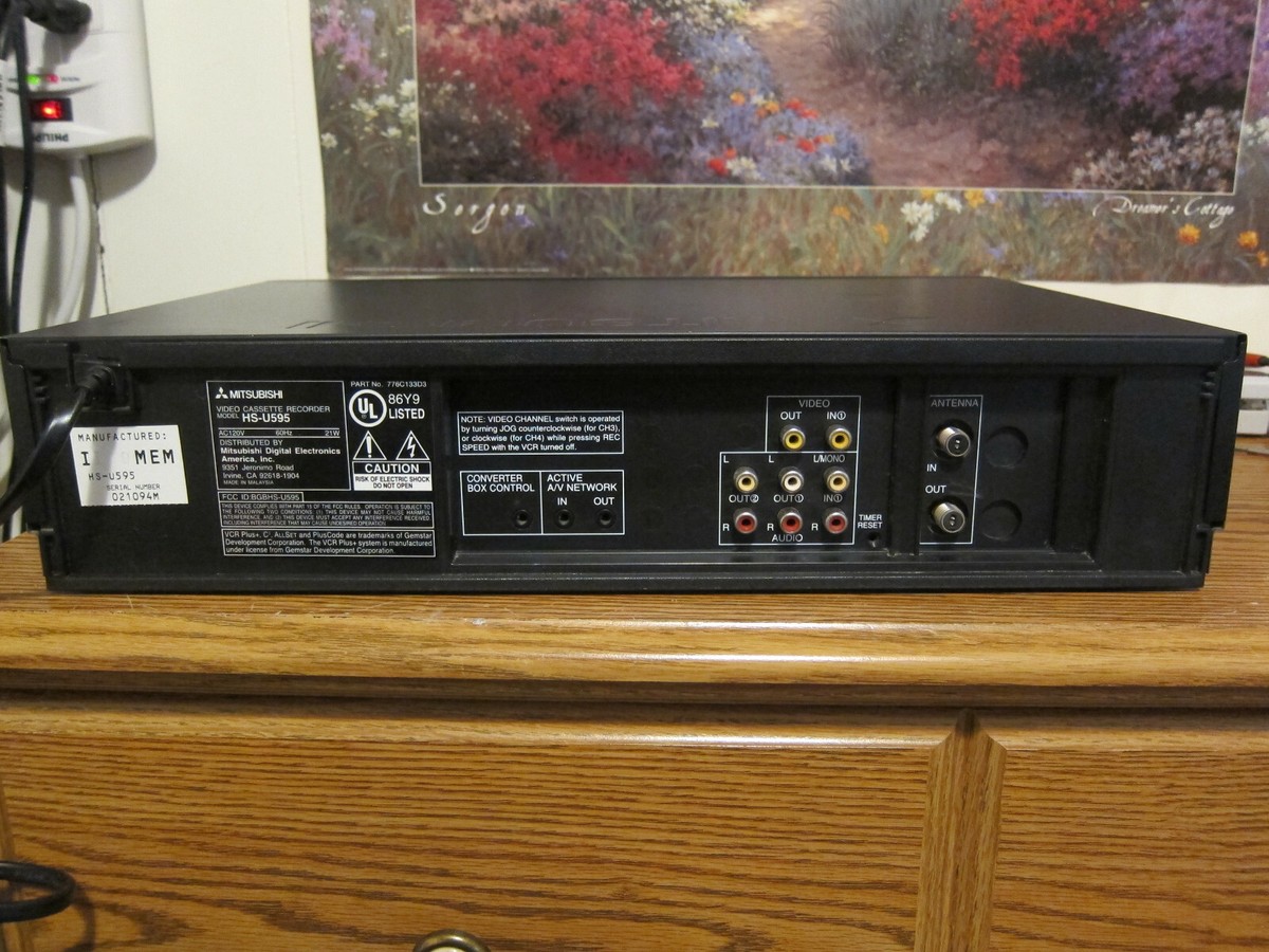 Mitsubishi HS-U595 with remote VCR Video Cassette Recorder | eBay