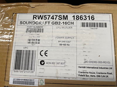Soundcraft GB2-16, 16-Channel Analog Mixer (RW5747SM B-Stock)