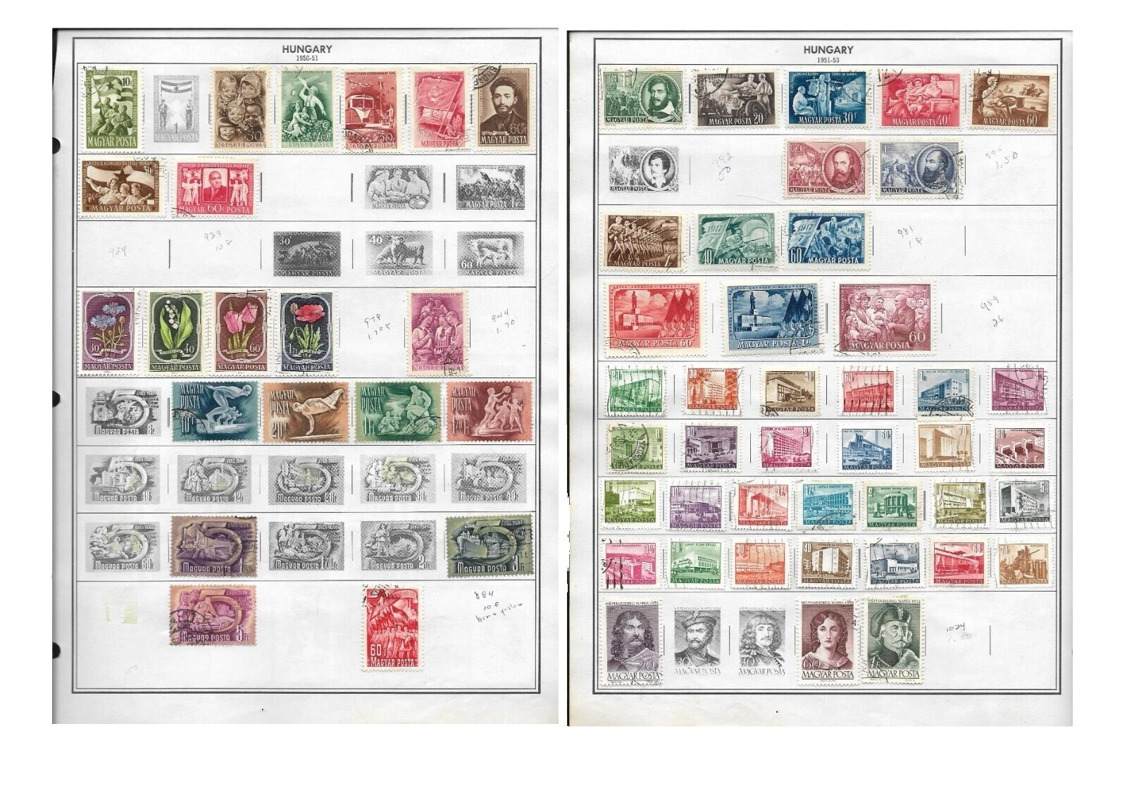 Banderas, emblemas nacionales usado Sellos húngaro