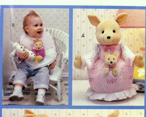 Kangaroo Caddy, Baby Frames, Bib Butterick 4162 Uncut Pattern - Picture 3 of 5