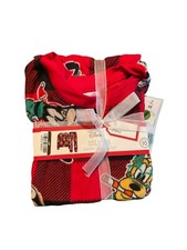 Disney Kids Unisex Mickey Mouse Flannel Red Pj Set Size 10