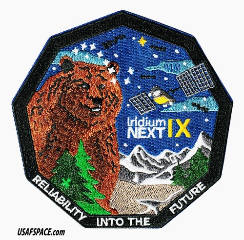 Authentischer Iridium NEXT-9 Flug 9-SPACEX Falcon-9 Start-USSF-VSFB-Mission PATCH - Bild 3 von 5