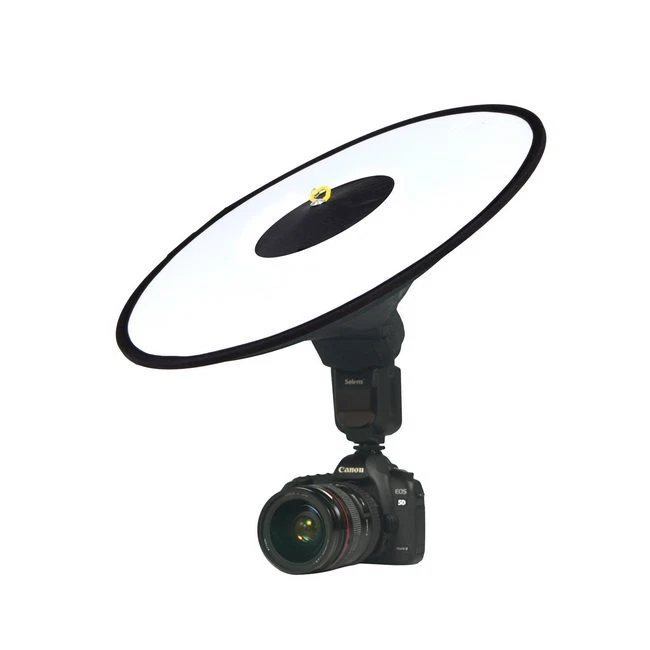 Round Flash Beauty Dish Collapsible Softbox for External Camera Hot Shoe Flash - Image 2 of 4