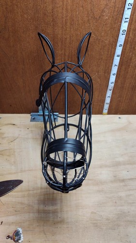 Artisanal Gorgeous Metal Horse Head Decor 10.5" Tall Mountable Wall Hanging Art - Picture 9 of 14