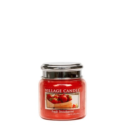 Village Candle Duftkerze Fresh Strawberries im Glas 110g