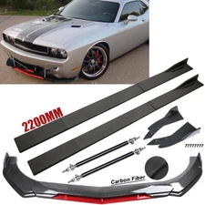 Front Bumper Lip/ Rear Splitter Spoiler For Dodge Side Skirt Body Kits