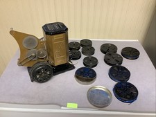 Vintage EXCEL 16mm Film Projector And Reels 8 With Movies 3 Empty Used Tested