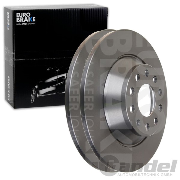 2X Eurobrake Bremsscheiben 302Mm Voll Hinten Passend FÜR Audi A6 | 58152047109-image