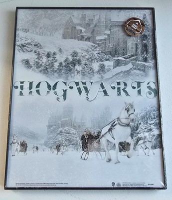 Harry Potter Snowy Hogwarts Kunstdruck gerahmt Geek Gear