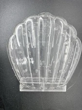 Vintage Clear Clam Sea Shell Traum No 80 Thread Spool Holder Holds 28 Spools