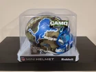 BARRY SANDERS DETROIT LIONS CAMO MINI HELMET SIGNED AUTOGRAPHED SCHWARTZ