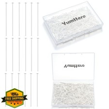 Yumttero 400pc 20mm Straight Head Pins Silver for Jewelry Making