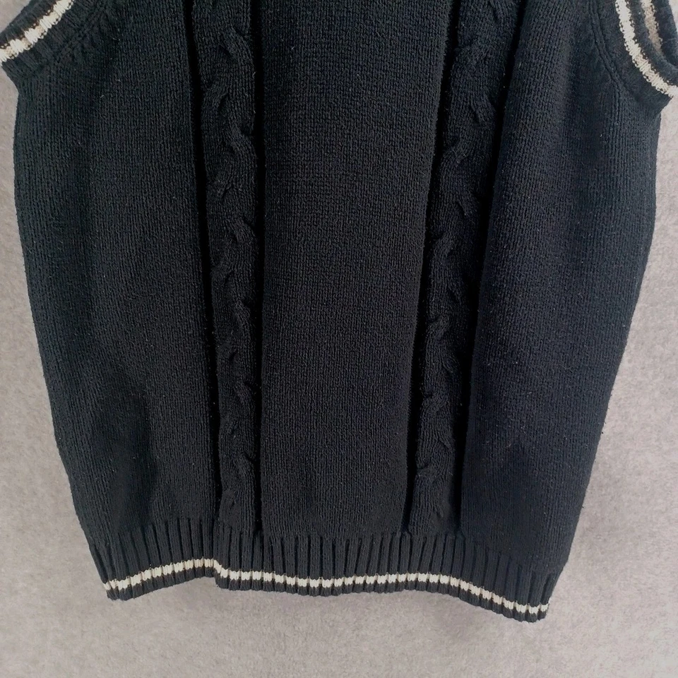 Chaleco The Childrens Place Clásico Tejido con Cable XL 14 Azul Preppy Pullover Cuello en V Foto 3 de 4