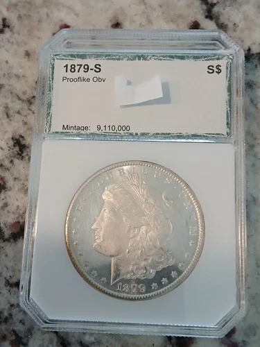 1879 S Proof Like Morgan Dollar in an old holder