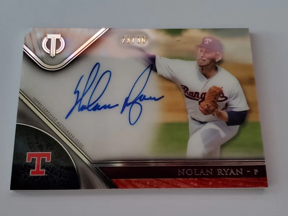 NOLAN RYAN AUTO 2017 TOPPS TRIBUTE 23/30 # TA-NR MINT OR BETTER - Image 2 of 4