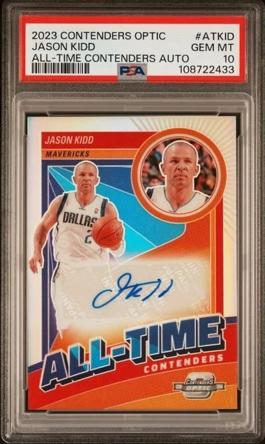 Panini Jason Kidd Basketball Autographed Sports Trading Cards