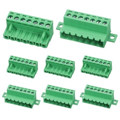 4 Sets  7 Pin 5.08mm Pitch PCB Mount Screw Terminal Block Connector, Screw-Lock