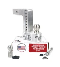 Weigh Safe Adjustable Trailer Hitch Ball Mount - 8" Drop Hitch for 2.5" Recei...