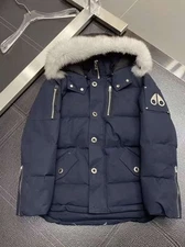 MOOSE KNUCKLES Black Down Jacket M Size Stylish Design