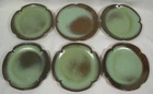 Lot of 6 VTG 5E Frankoma Plates Prairie Green 5.75” Di. Farmhouse Rustic Pottery