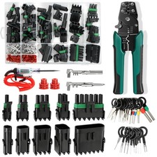 401PCS 25 Sets Weather Pack Connectors Kit, 1 2 3 4 6Pin Automotive