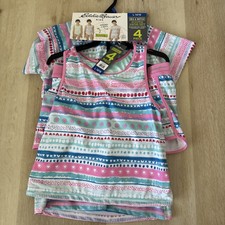 Eddie Bauer Youth Reversible 4-piece Swimsuit Set L 14/16 Pink SPF 50