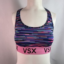 Victoria s Secret VSX The Player Racerback Sport Bra Small Pink Band Multicolor
