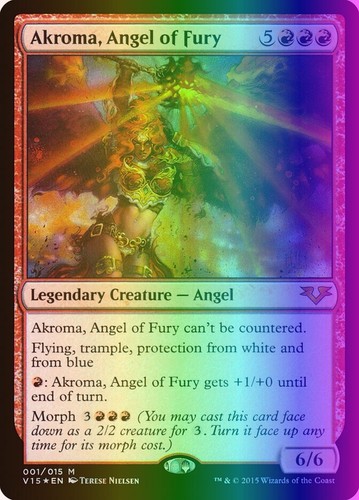 MTG Magic the Gathering Akroma, Angel of Fury (1/15) FTV Angels LP FOIL - Picture 1 of 1