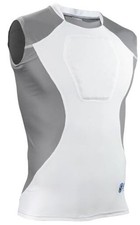  Diamond Shield Youth Baseball Padded Shirt, Heart Guard Sternum X-Small White