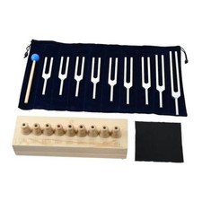 Solfeggio Tuning Fork Set - 9 Set - Silver-Box - Healing Tuning Forks
