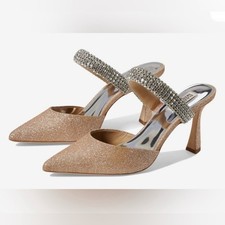 NWT- Badgley Mischka  Sadiya  KJeweled Kitten Heel Pump
