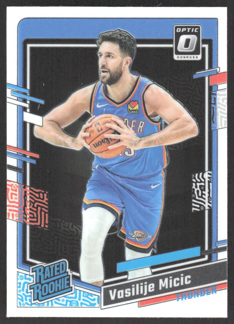 Donruss Optic Vasilije Micic Thrilling Rookie Card 208 Oklahoma City Thunder
