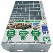 Metallstufe verzinkt Gitterroststufen Treppenstufen 600/700/800/900/1000x270mm