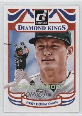 2014 Panini Donruss Diamond Kings Press Proof Silver /199 Josh Donaldson #27 8q4