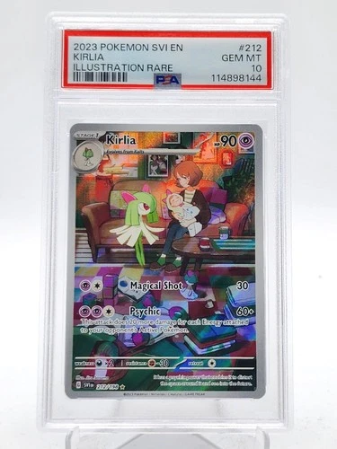 KIRLIA 2023 POKEMON SCARLET & VIOLET ILLUSTRATION RARE 212/198 PSA 10 Q0895