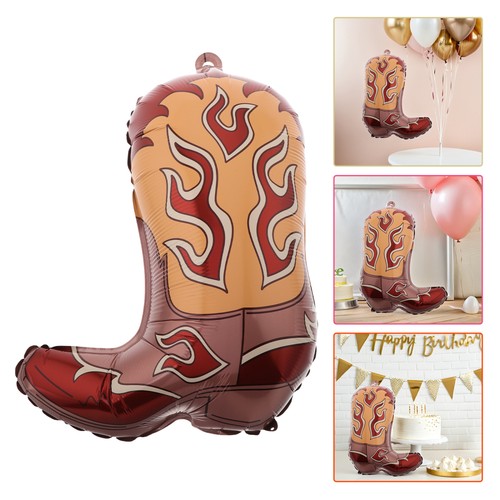 6 Pcs Inflatable Denim Boots Western Themed Balloons Cowboy Party Decorations - Picture 9 of 10