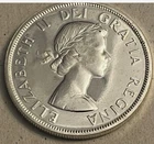 1963 CANADIAN SILVER DOLLAR ELIZABETH II, HIGHER GRADE, .800 silver BU Proof