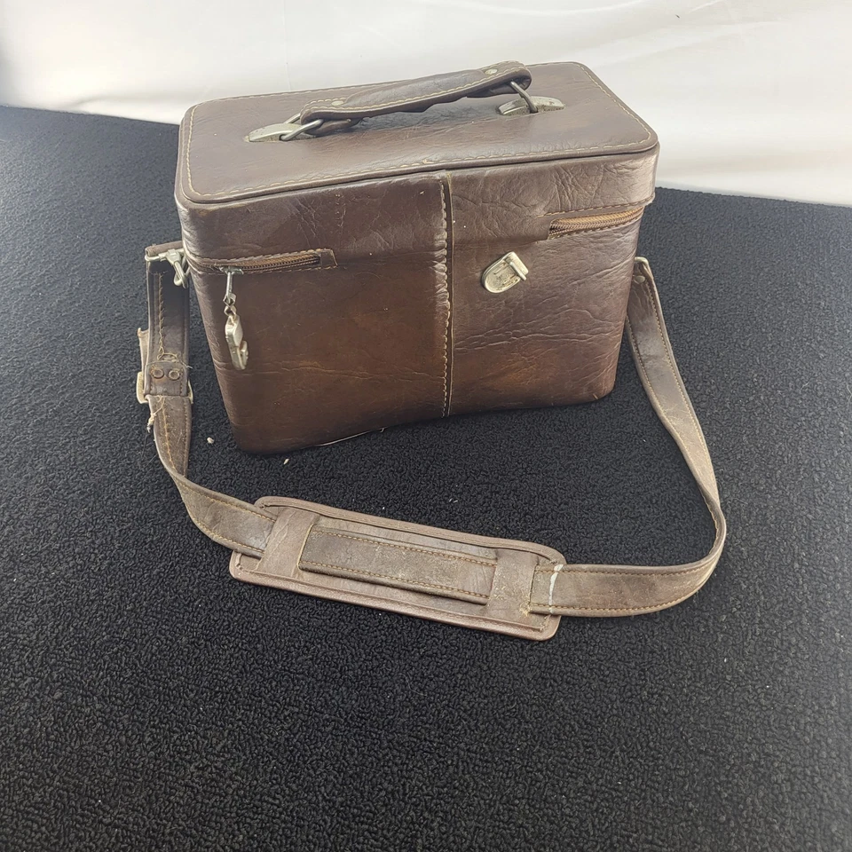 Estuche para cámara vintage Estuche para lentes Marsand Bolsa para cámara Marrón Granate Lente de alta resistencia Foto 4 de 4