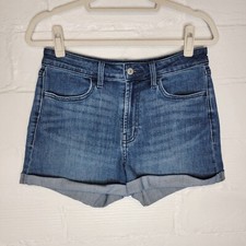 Old Navy Women's Size 8 Jean Shorts High Rise Wow Cuffed