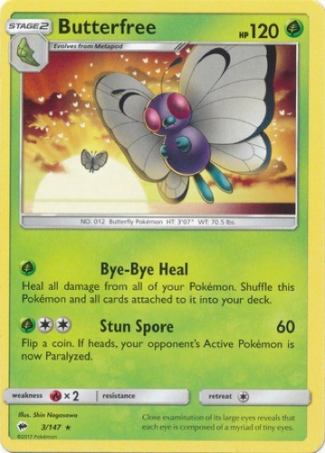 4 x Butterfree (Burning Shadows 3/147) - Rare - Picture 1 of 1