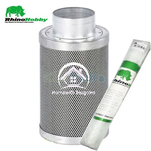 Rhino Hobby Carbon Filter Kit Air Odour Extraction Fan Combi Ducting Hydroponics - Picture 2 of 6