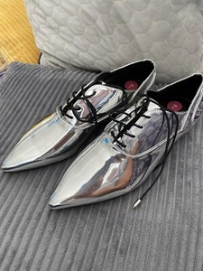 silver brogues zara
