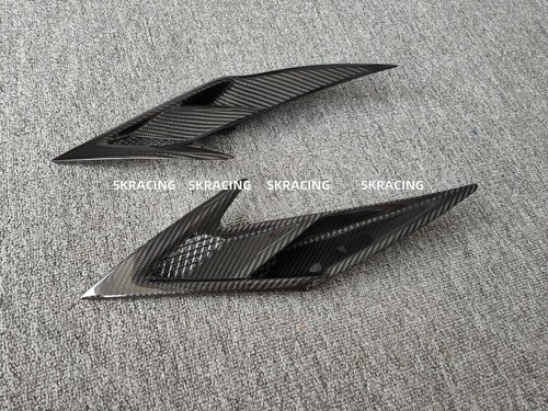 Carbon Fiber Front Bumper Splitter Air Vent Side Trim Cover For 20-23 Ferrari F8 - Imagen 4 de 13