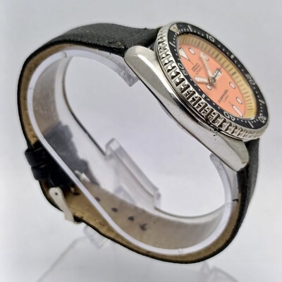 Seiko 7S26-0020 Scuba Diver 200m Orange Dial Vintage Men's Watch