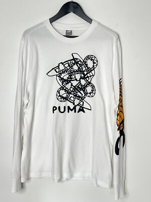 Puma 4Th Quarter Kaleidoscopic Graphic Mens Long Sleeve T-Shirt Size L