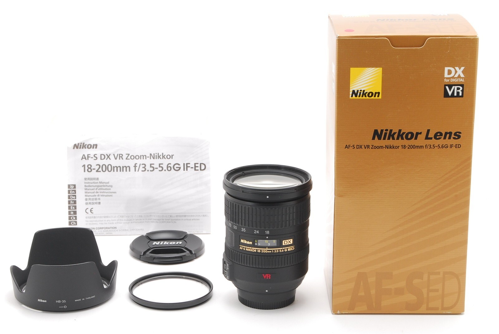 NIKON AF-S NIKKOR 18-200mm F3.5-5.6 G ED DX VR Near Mint from