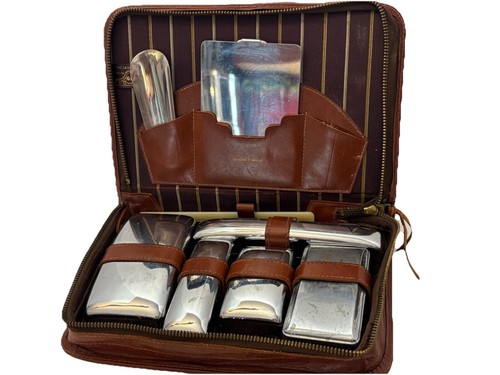 Men’s VTG Travel GROOMING KIT Top Grn Cowhide VTG Pepsodent Pure Baby Soap READ - Afbeelding 1 van 24